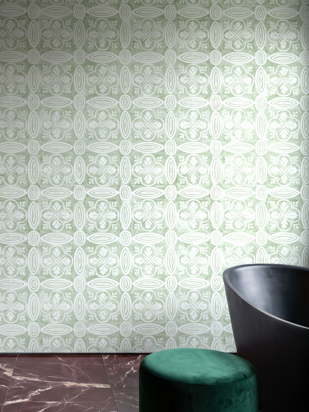 Tissage treillis menthe
