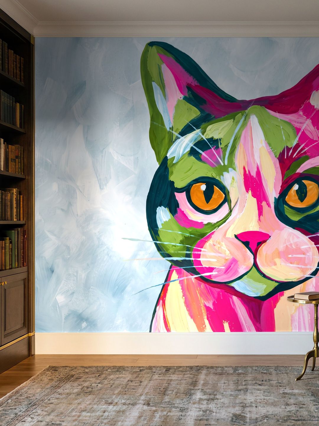 Neon Cat Portrait