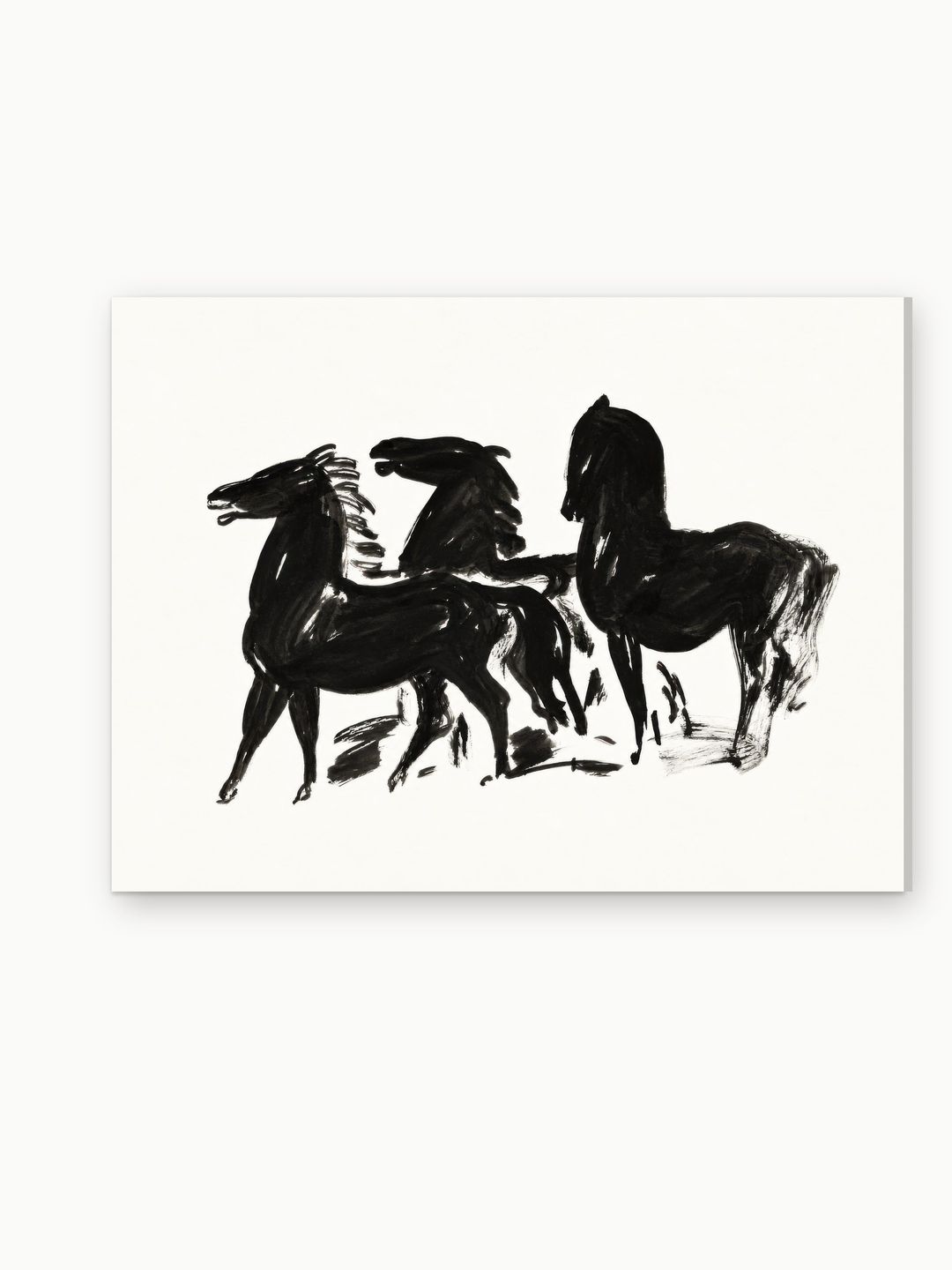 Three Ink Horses