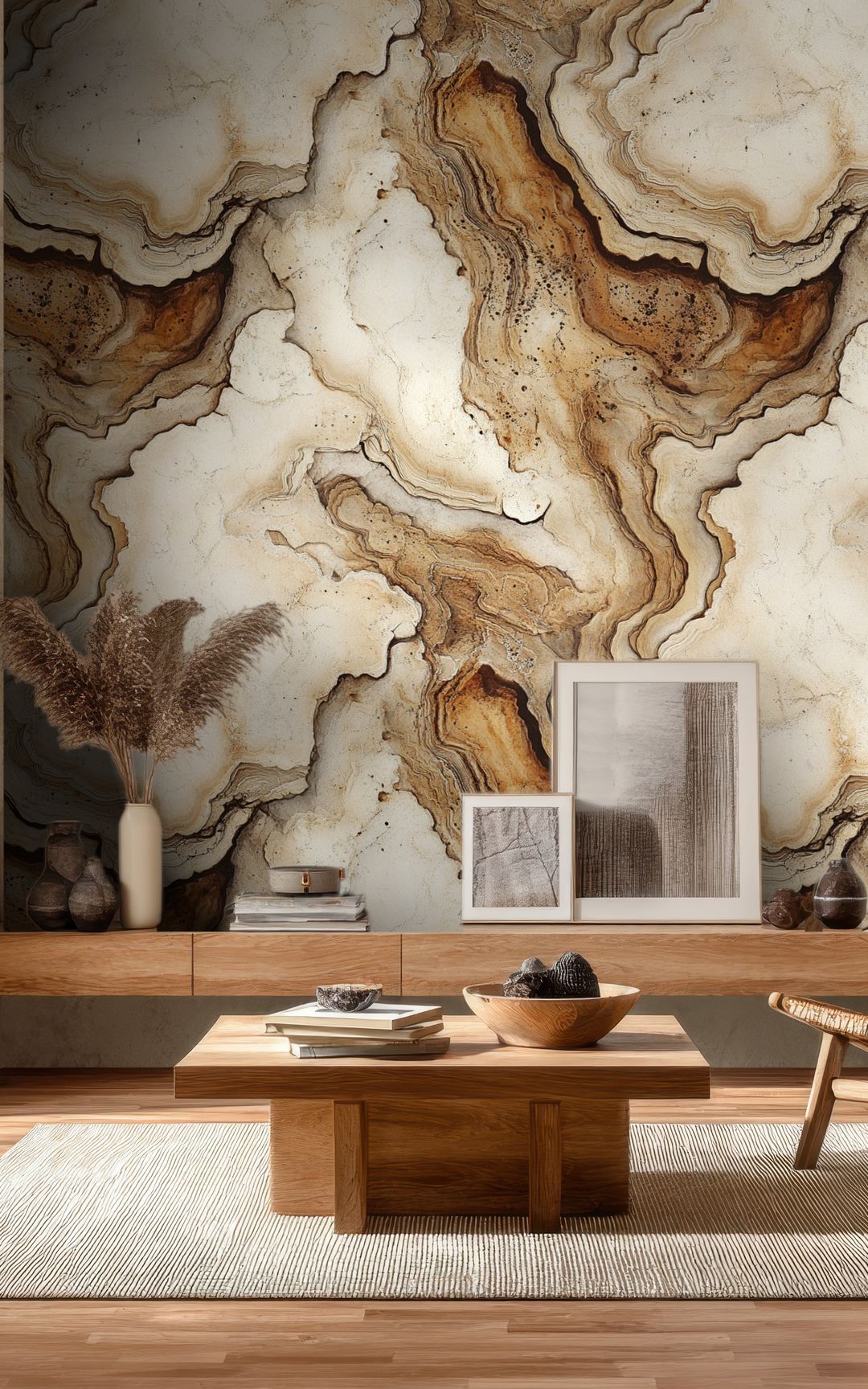 Travertine Layers wallpaper