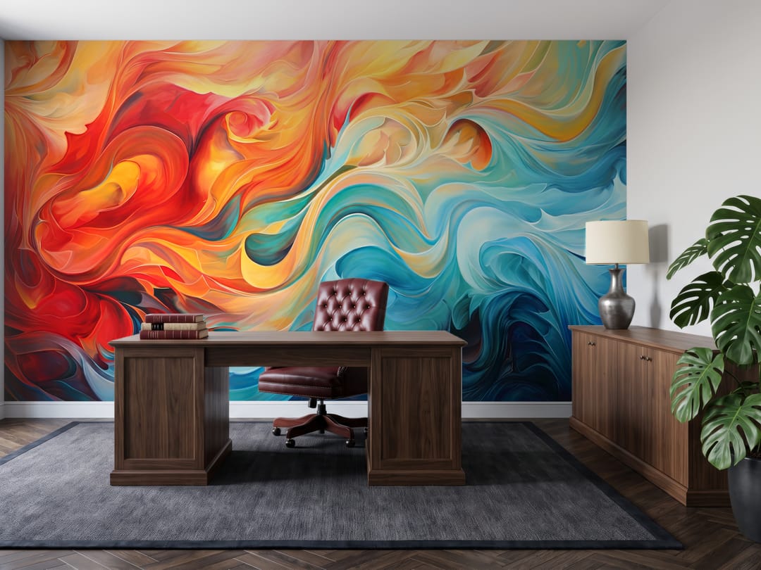 Firewave Swirl mural