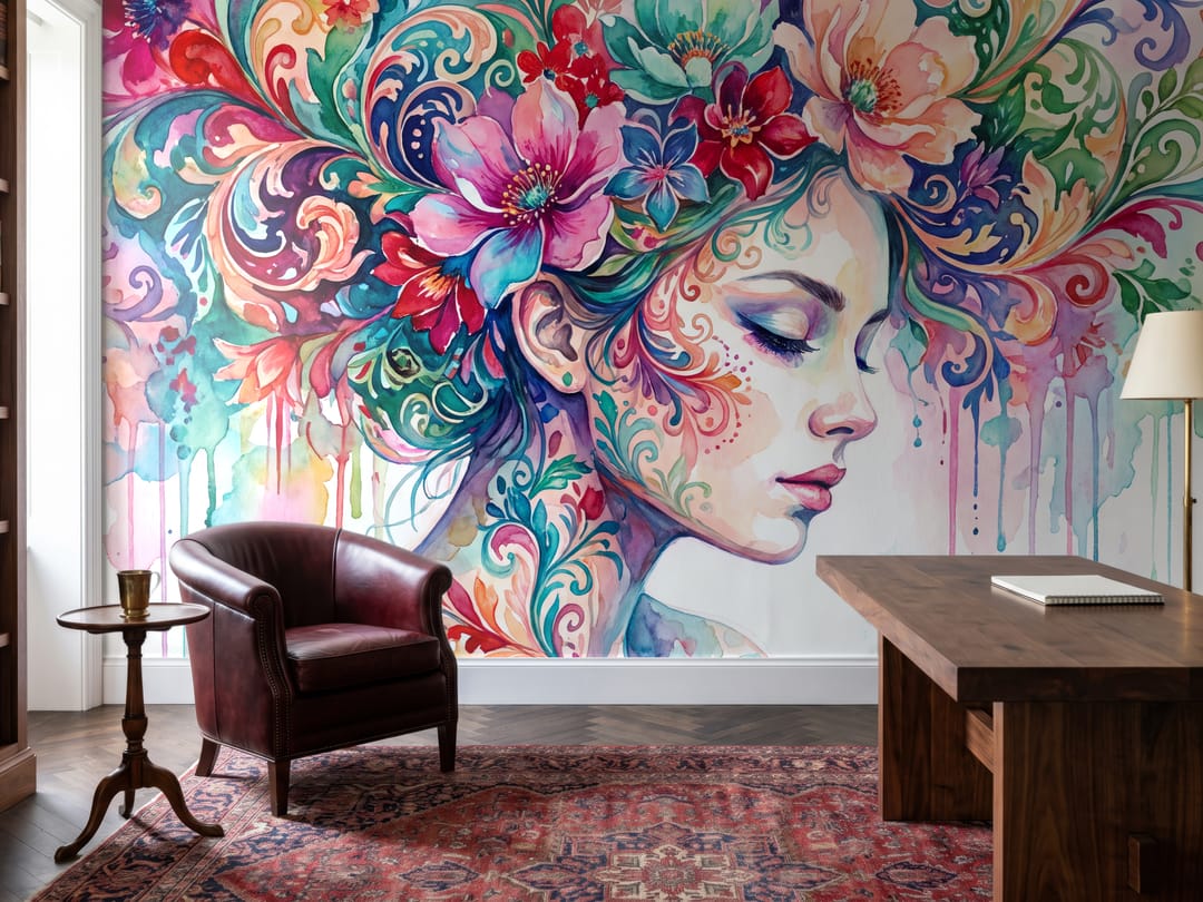 開花 mural