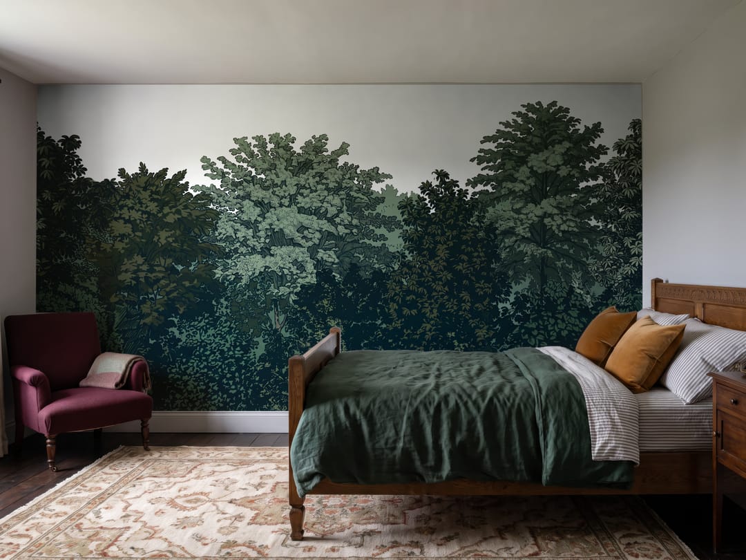 Dark Treetop Forest mural