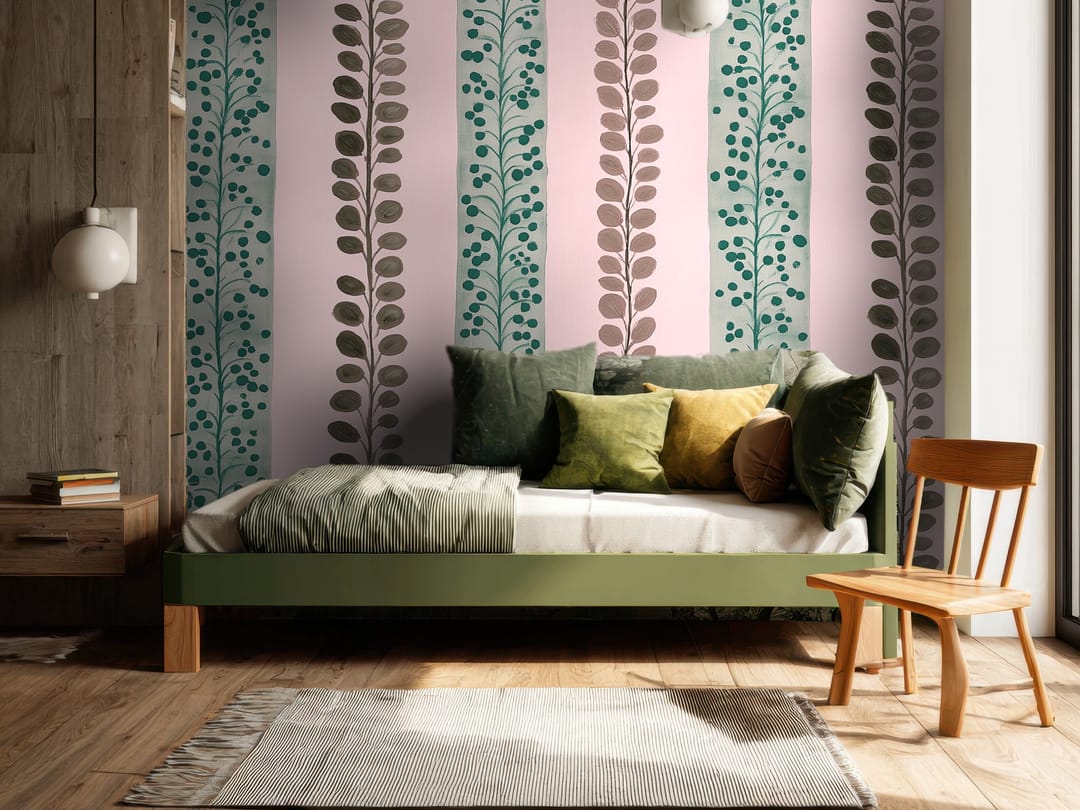 Denim Ticking Stripe wallpaper