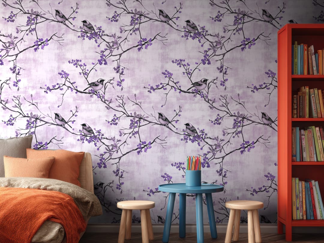 Marquetry wallpaper