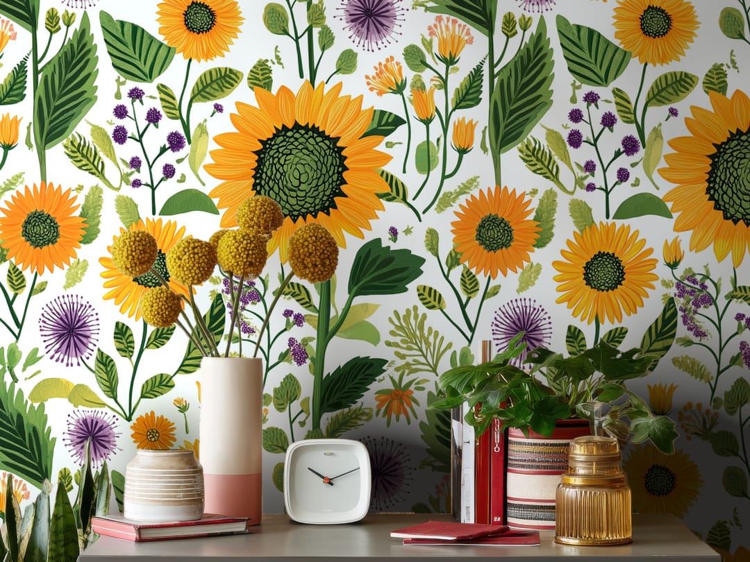 Sunlit Meadow wallpaper