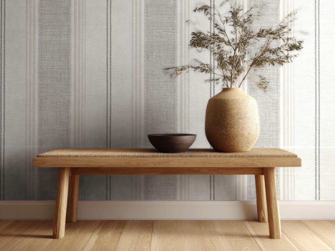 Pebble Grey Stripe wallpaper