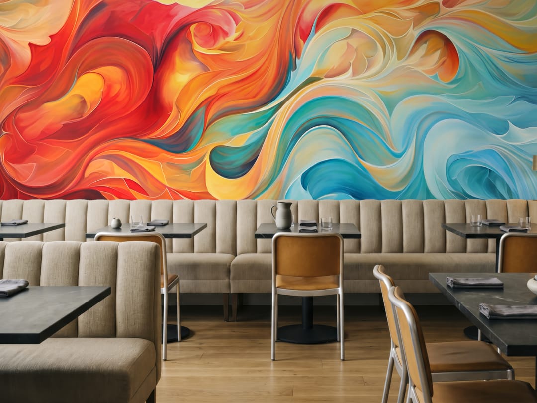 Firewave Swirl mural