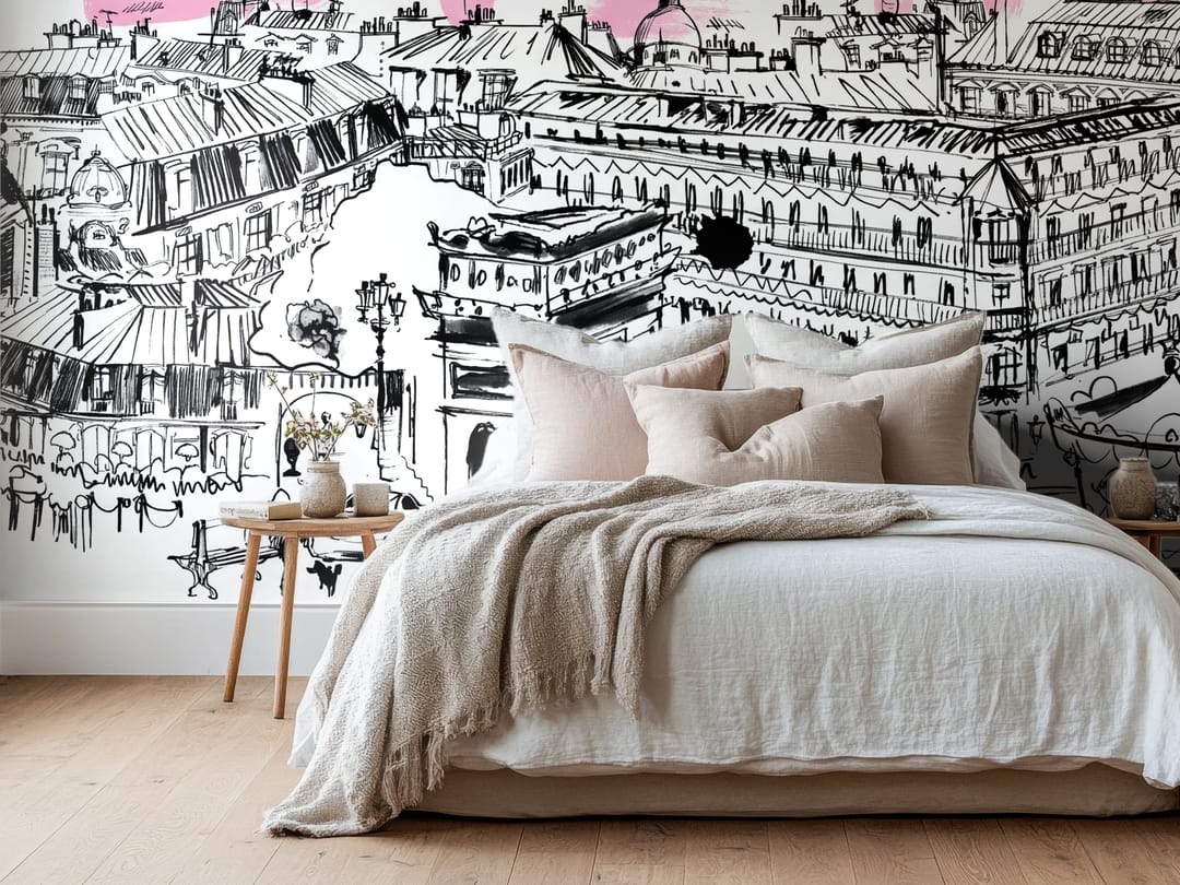 Croquis du port mural