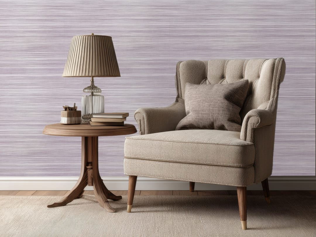 Lilac Grasscloth wallpaper