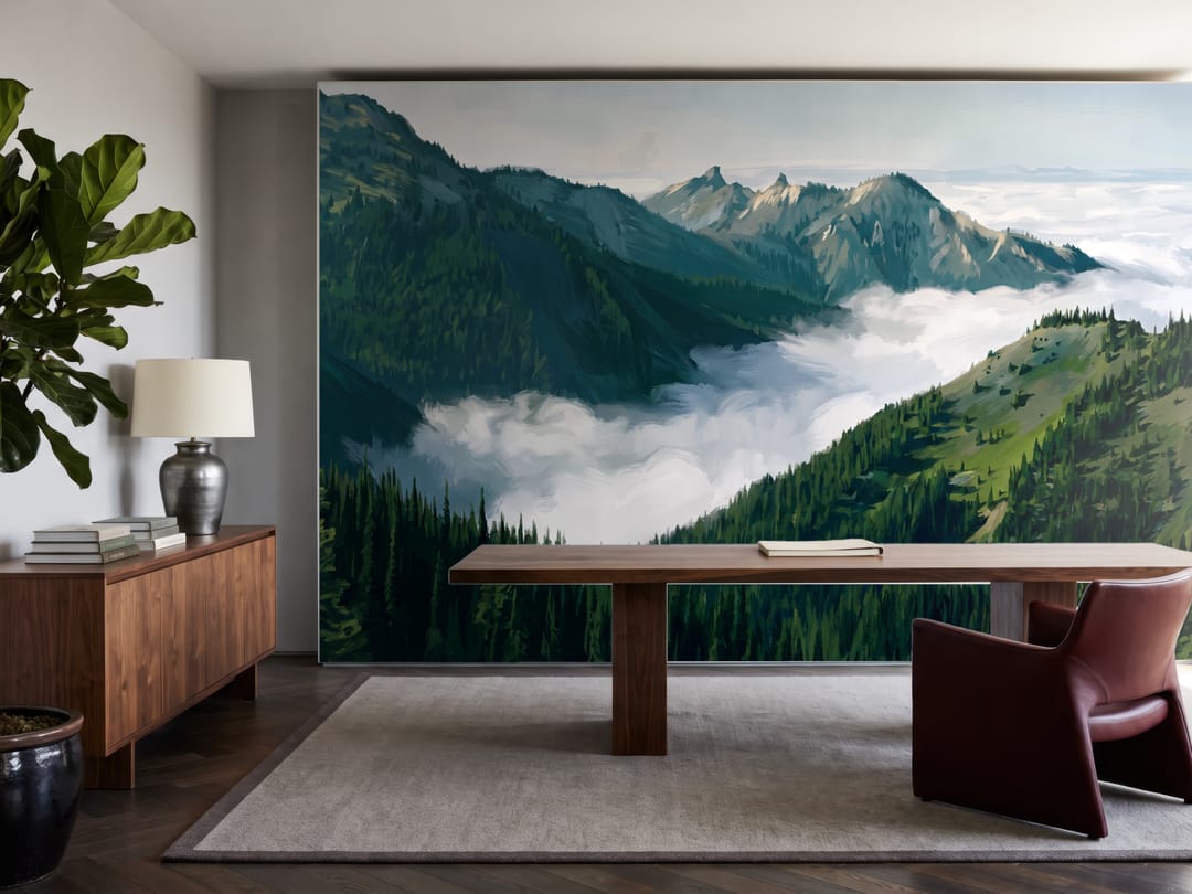 Cloudveil Peaks mural