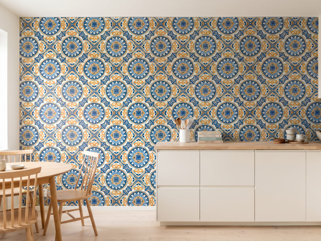 Saffron Medallion wallpaper