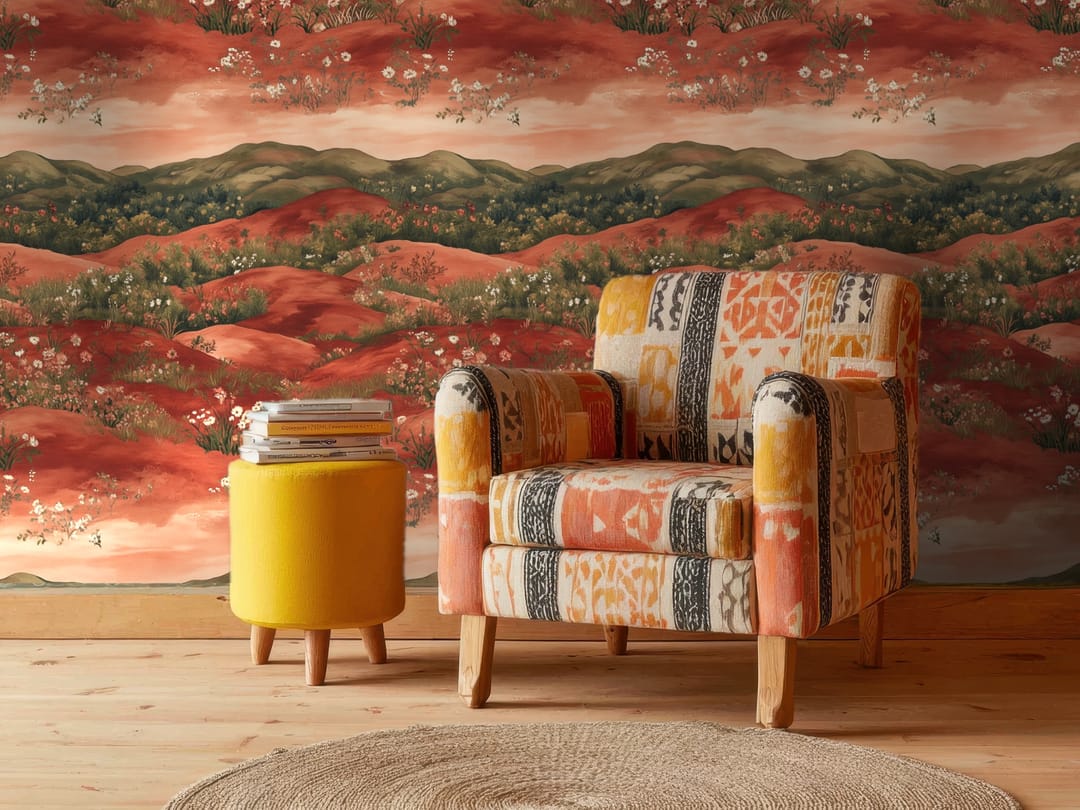 Terrain en fresque wallpaper