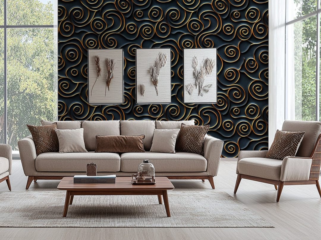 Gilded Swirl Dream wallpaper