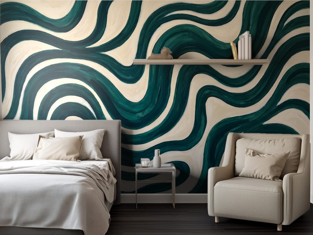 Courants lunaires mural