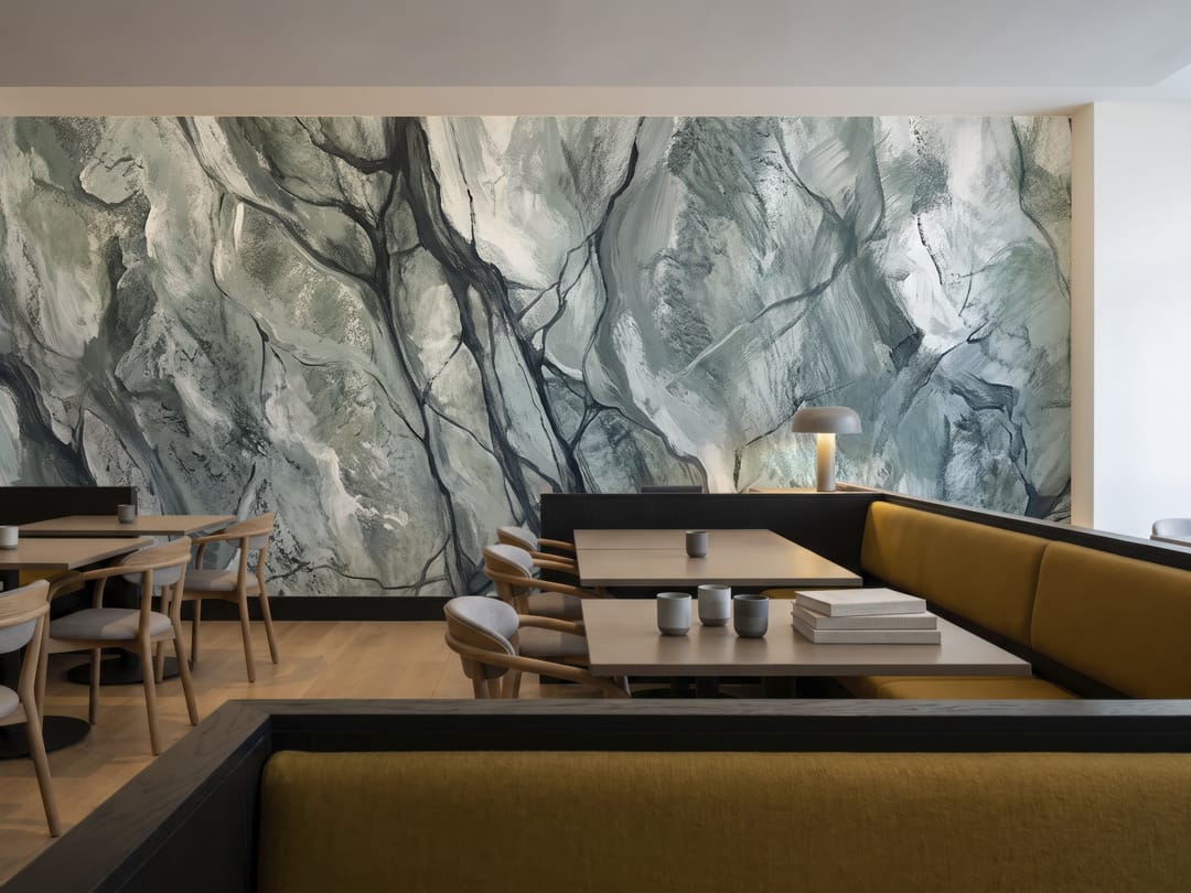 Grey Granite Veins mural