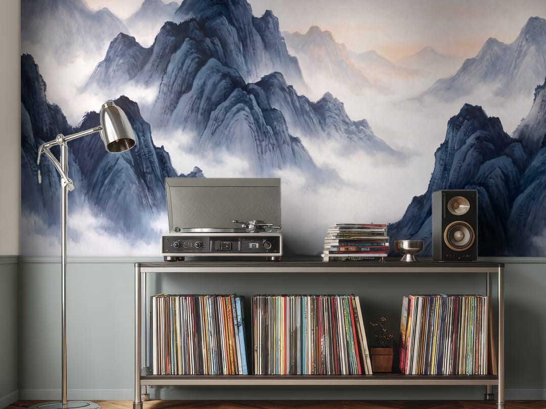 Indigo Mountain Ink mural