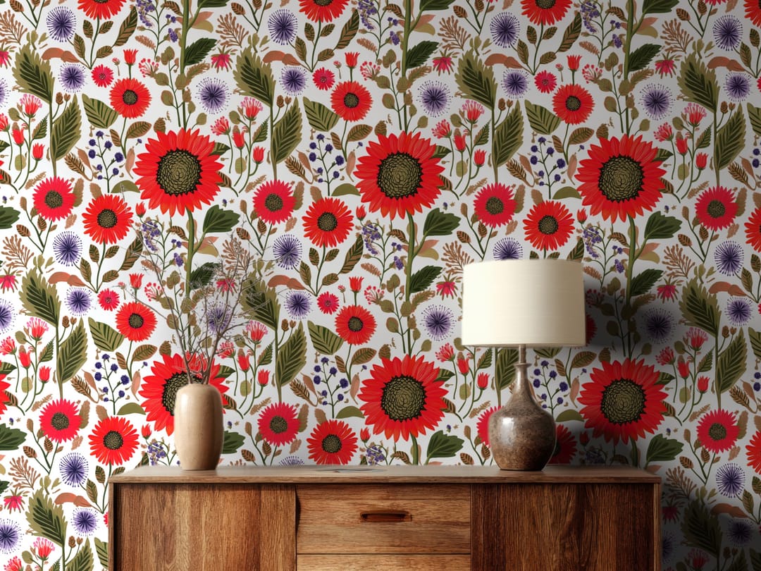 Sunlit Meadow wallpaper