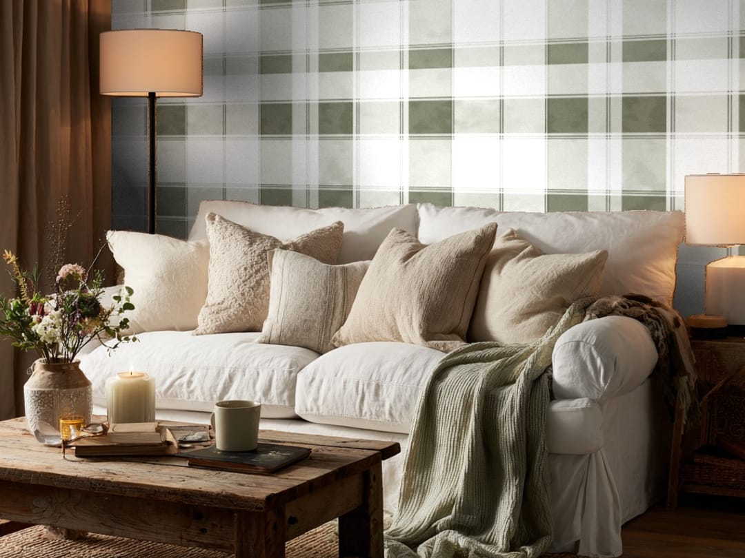 Oceanic Plaid Serenity wallpaper