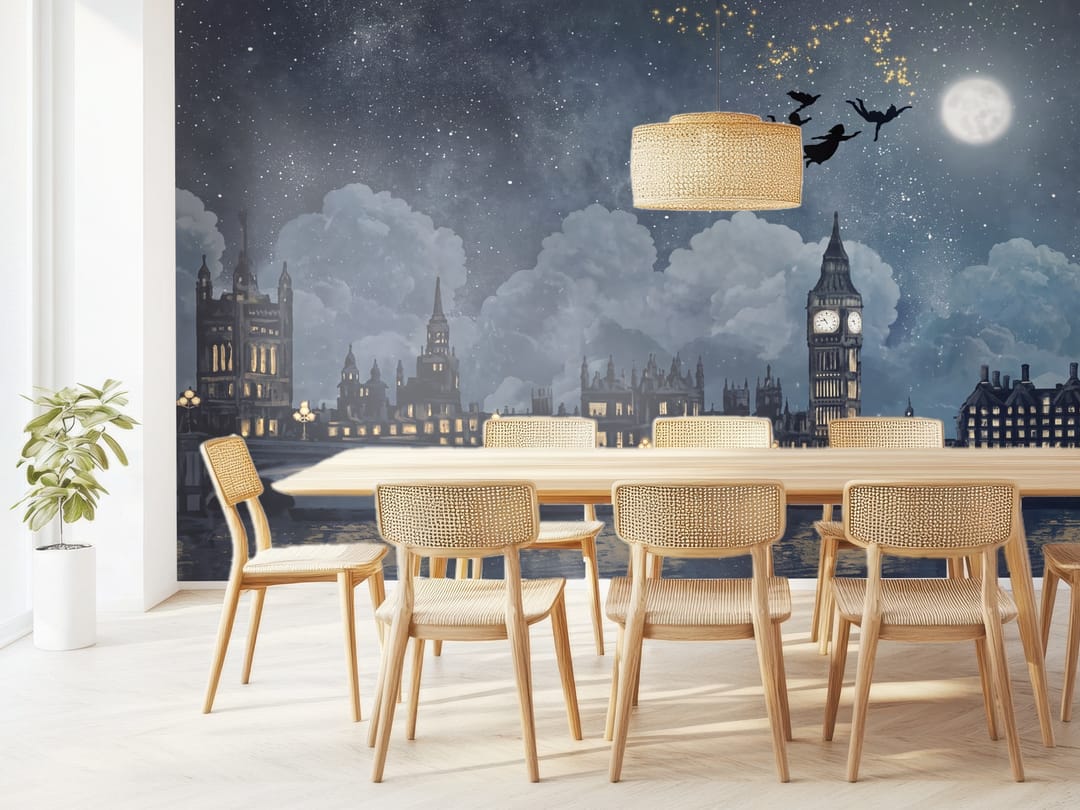 London Night Flight mural