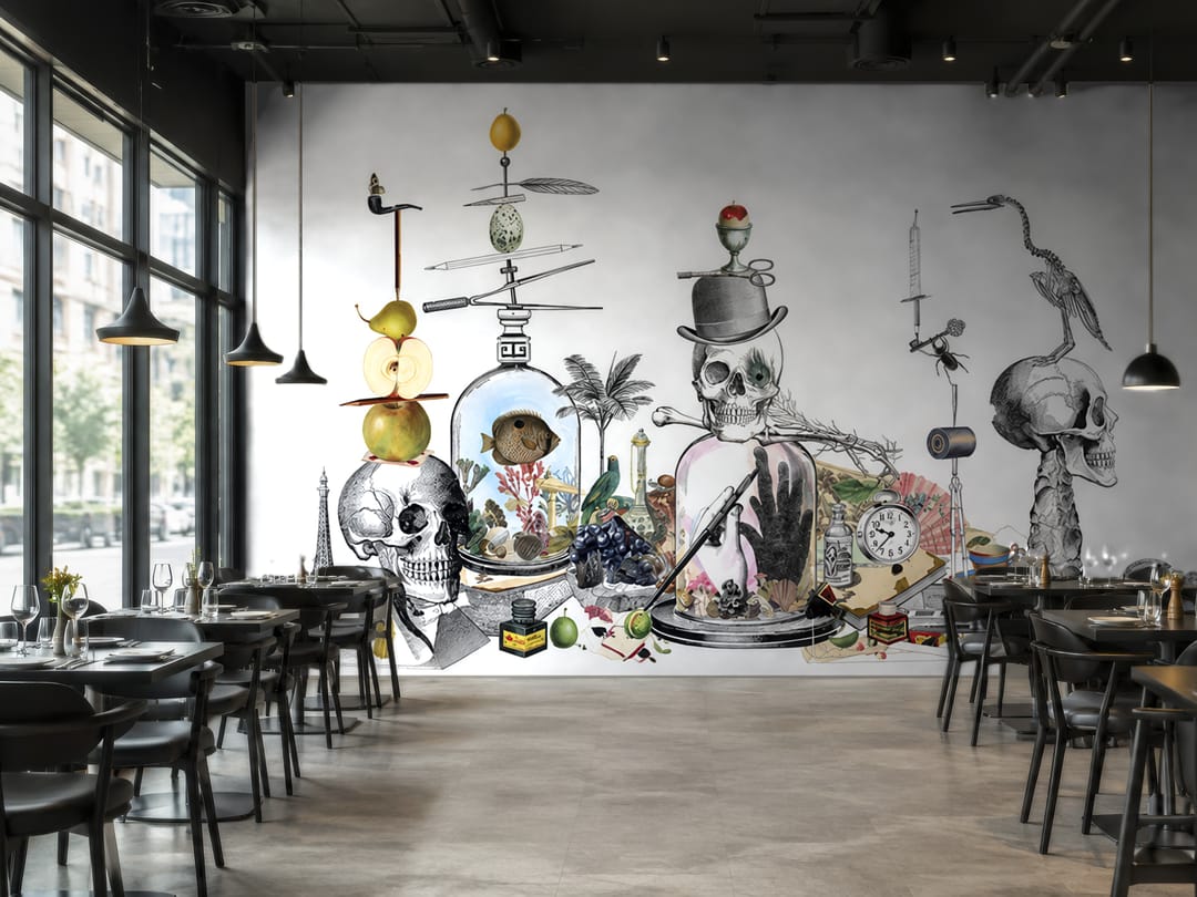 Lacquer Menagerie mural