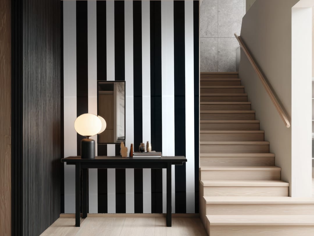 Bold Monochrome Stripe wallpaper