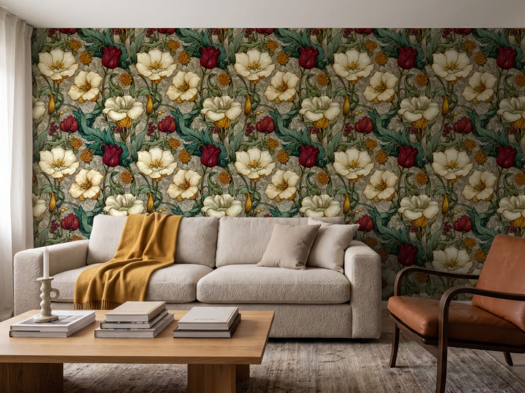 Moody Peony Garden wallpaper