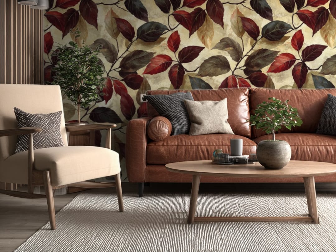 Crimson Autumn Elegance wallpaper
