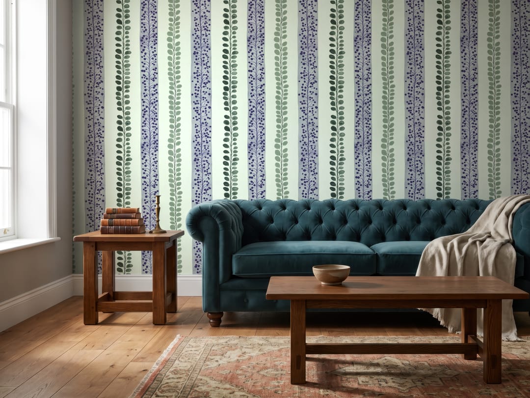 Rayure coutil denim wallpaper