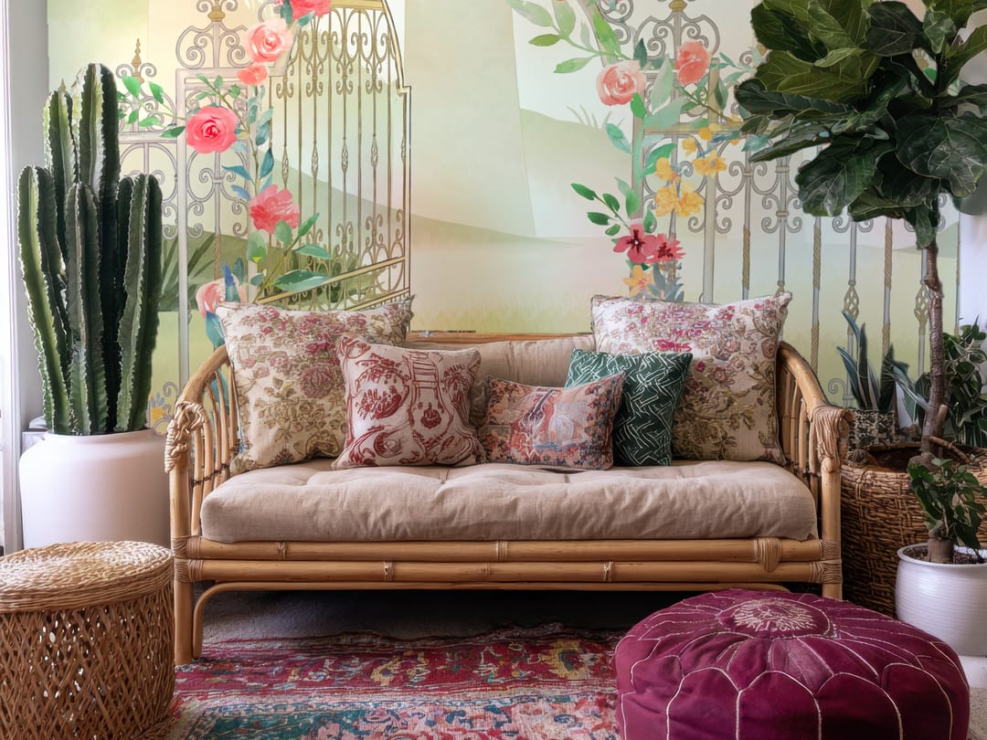 Pastel Flower Arch mural