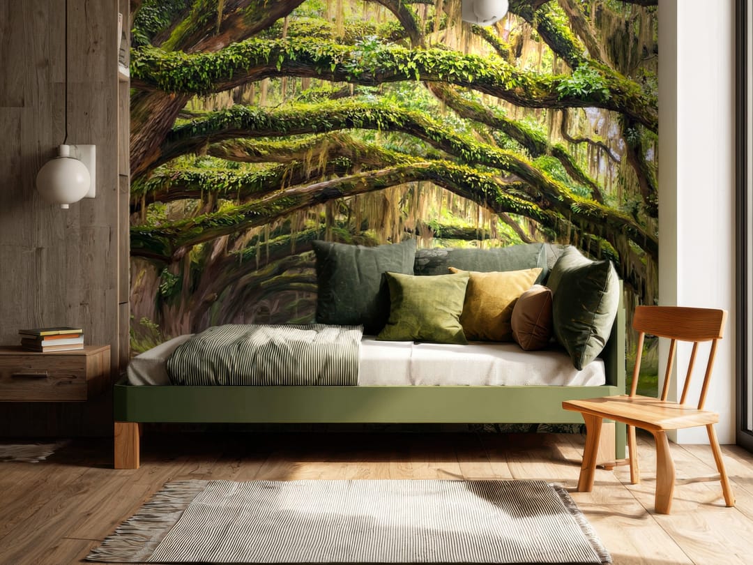 Arche de saules mural