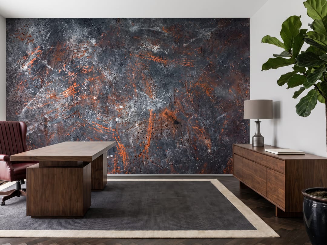 Rust Ink Grunge mural