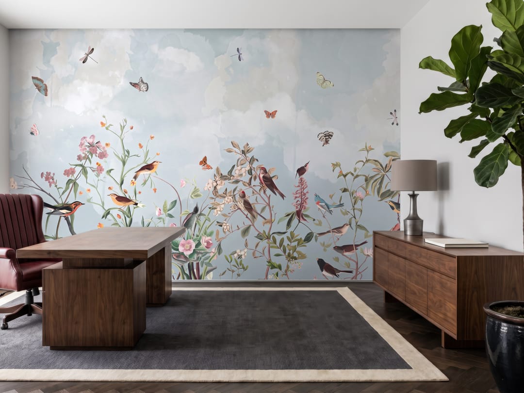Meadow Bird Sky mural
