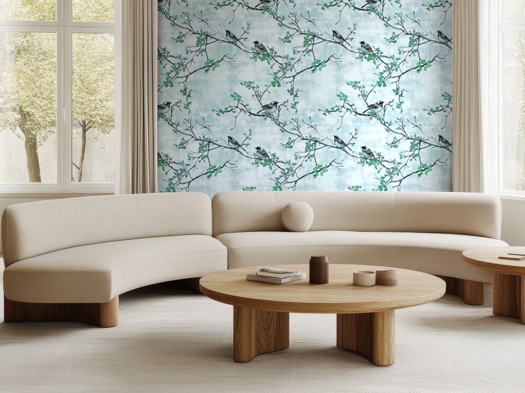 Marquetry wallpaper