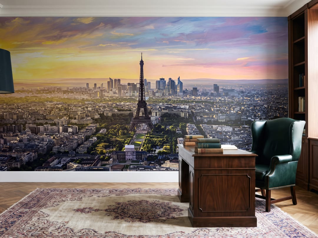 Saffron Skyline mural