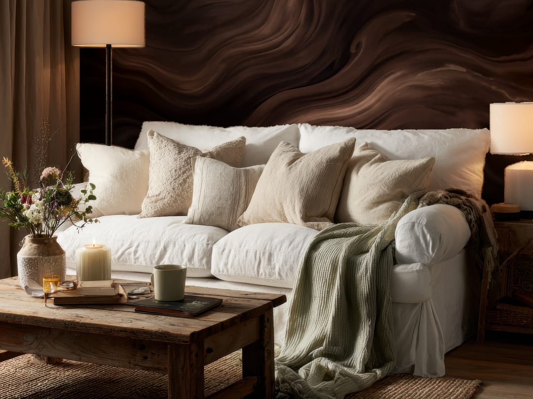 Mocha Swirl mural