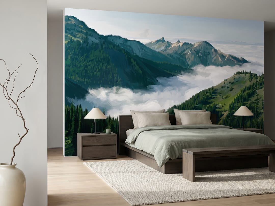 Cloudveil Peaks mural