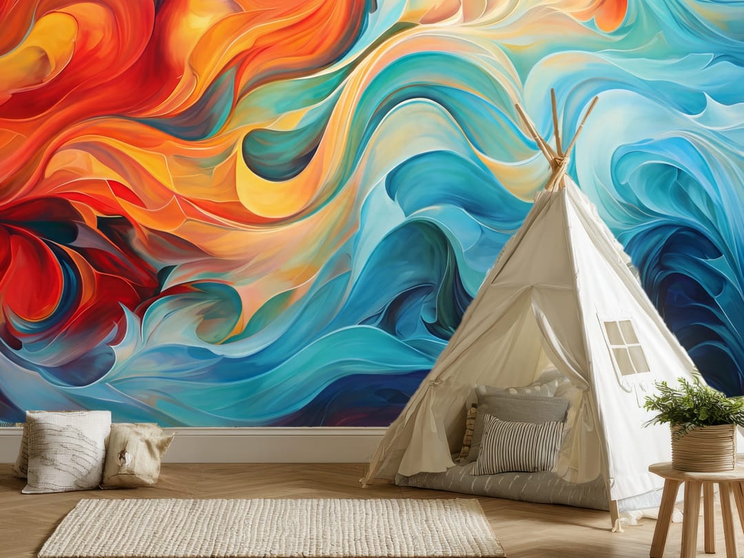Firewave Swirl mural