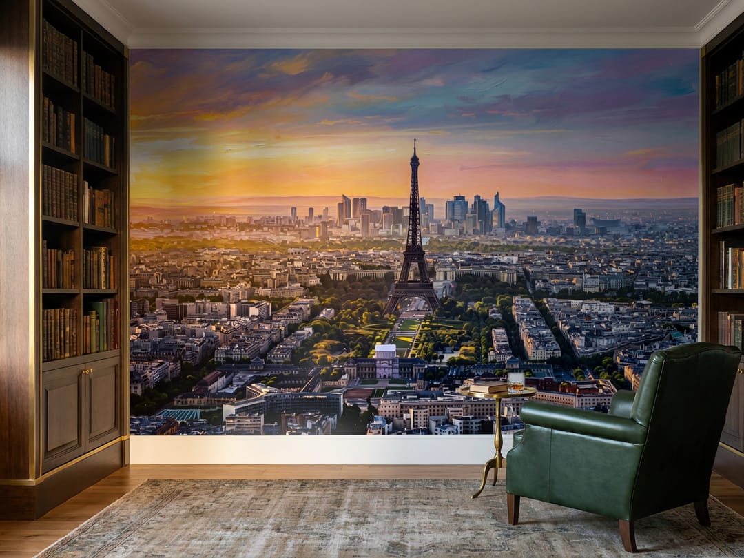 Saffron Skyline mural