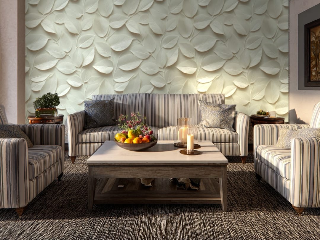Serene Foliage Cream wallpaper