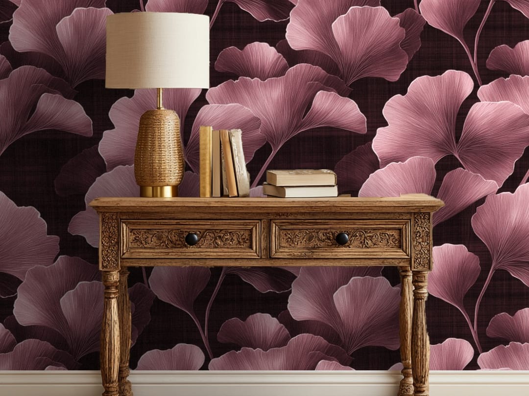Ginkgo Indigo wallpaper