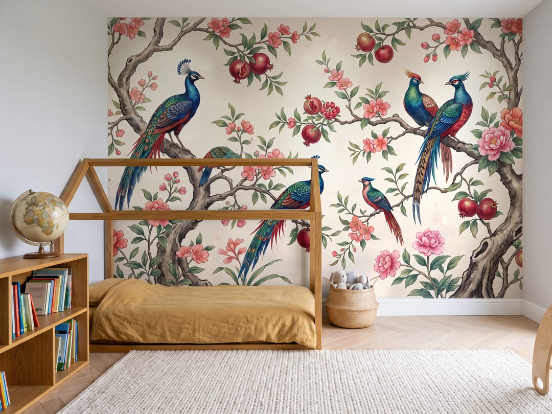 クジャクの木立 mural