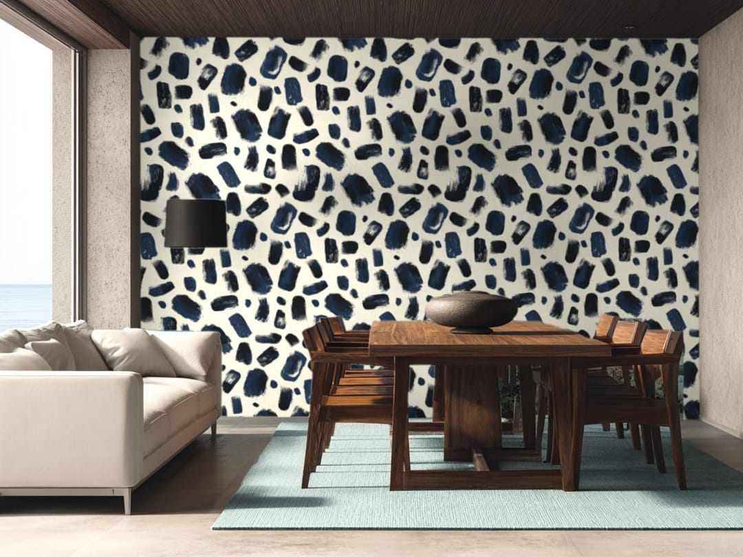 Indigo Brushstroke wallpaper