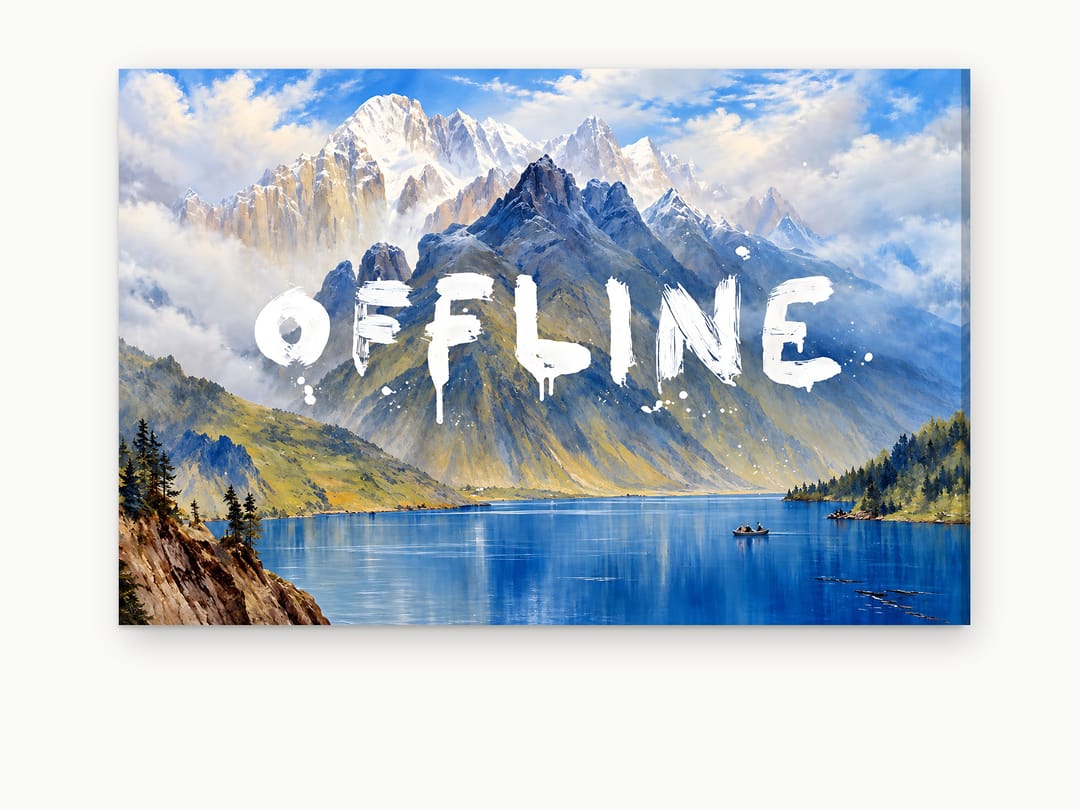 Offline by the Lake canvas