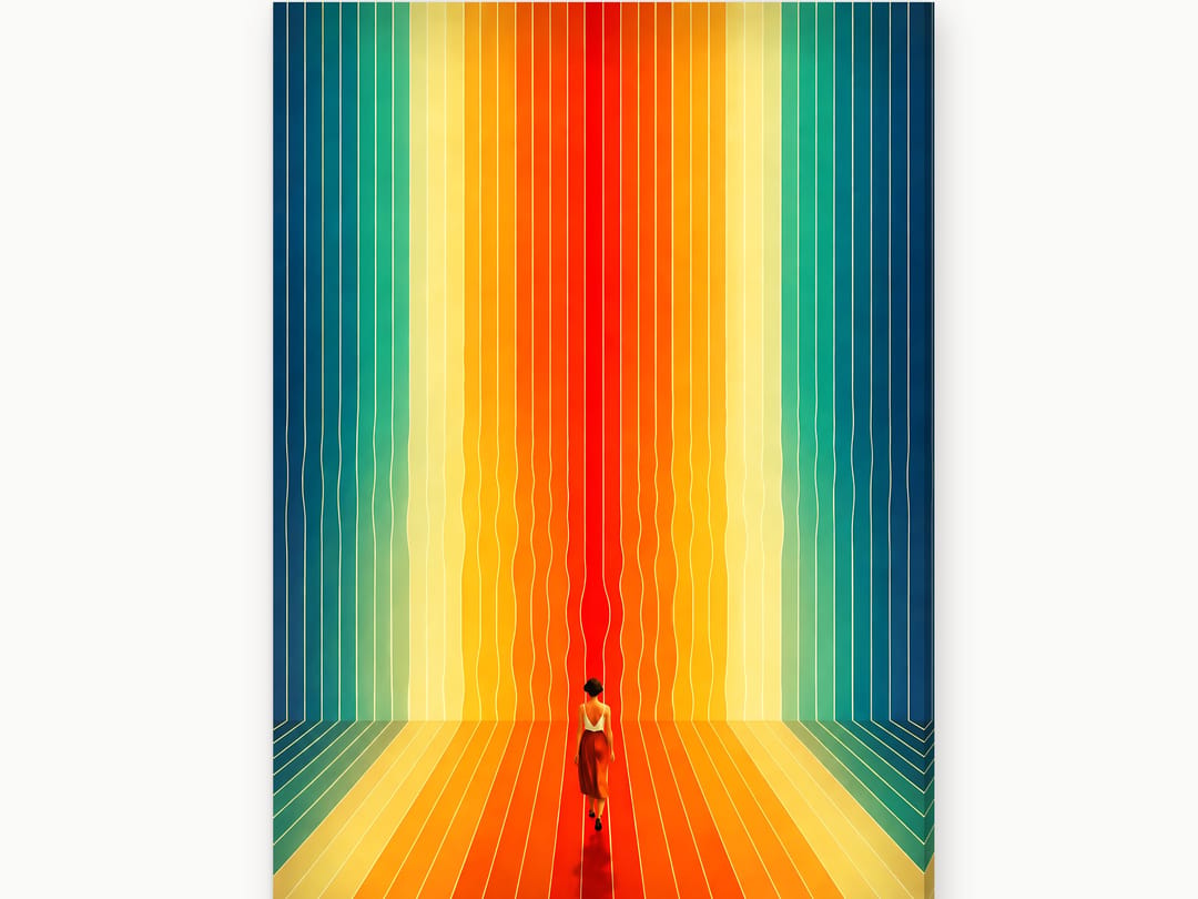 Rainbow Runway canvas