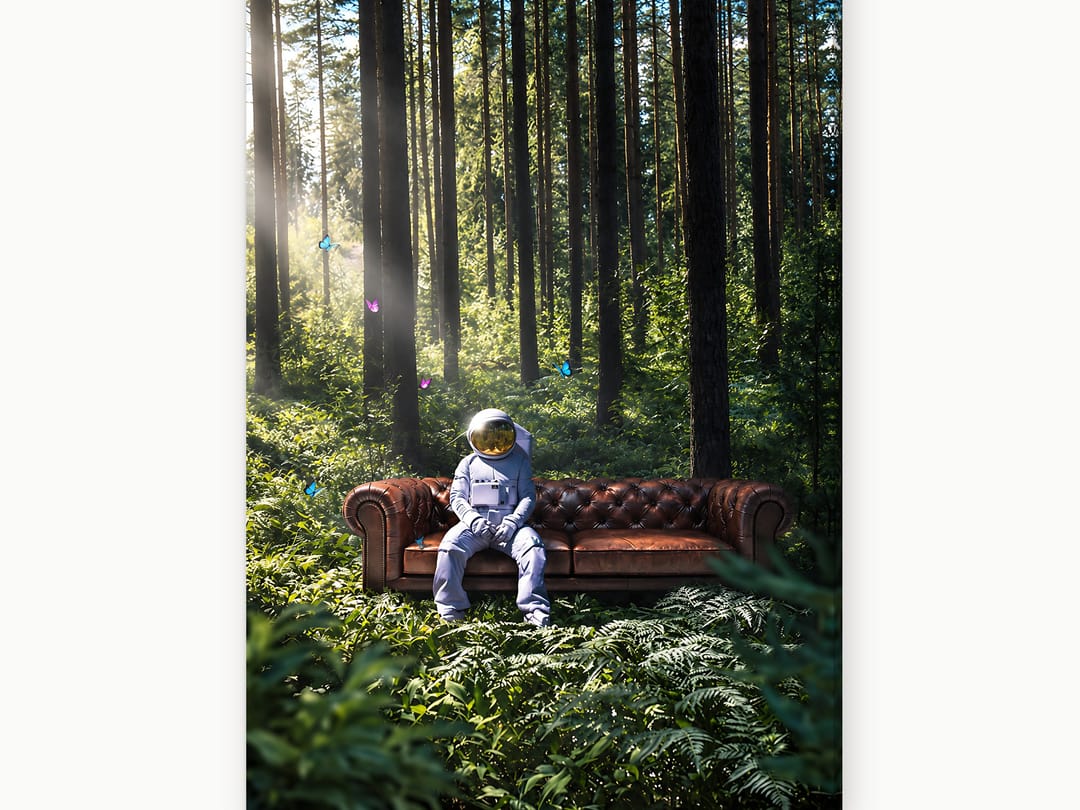 Astronaut's Day Off canvas