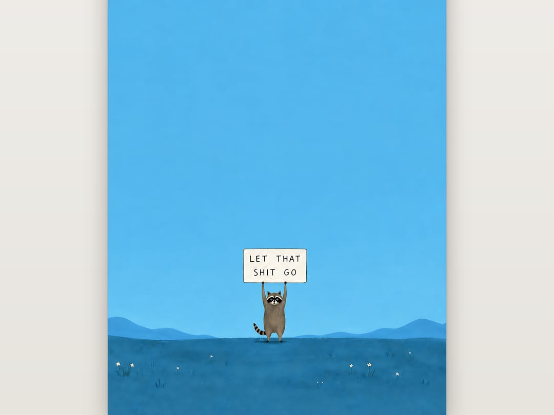 Raccoon with a Message poster