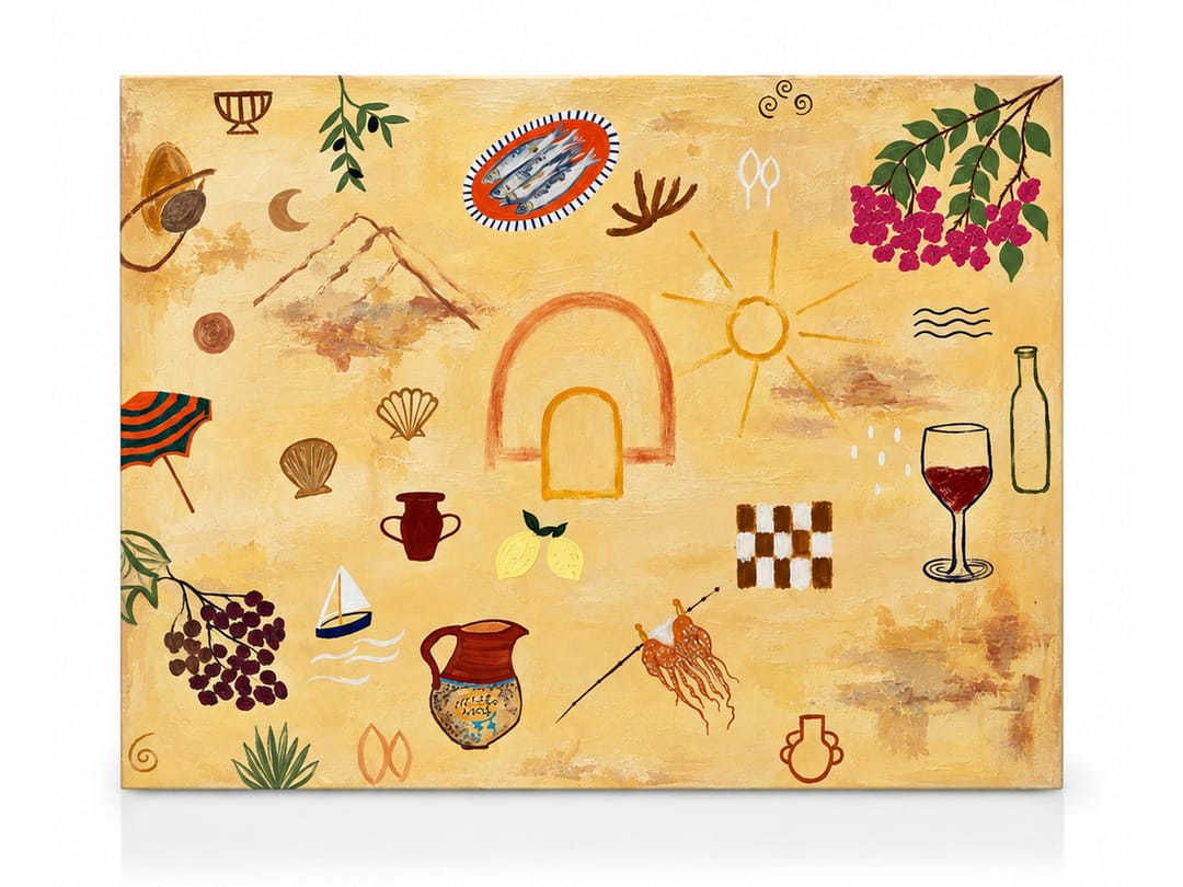 Mediterranean Sketchbook canvas