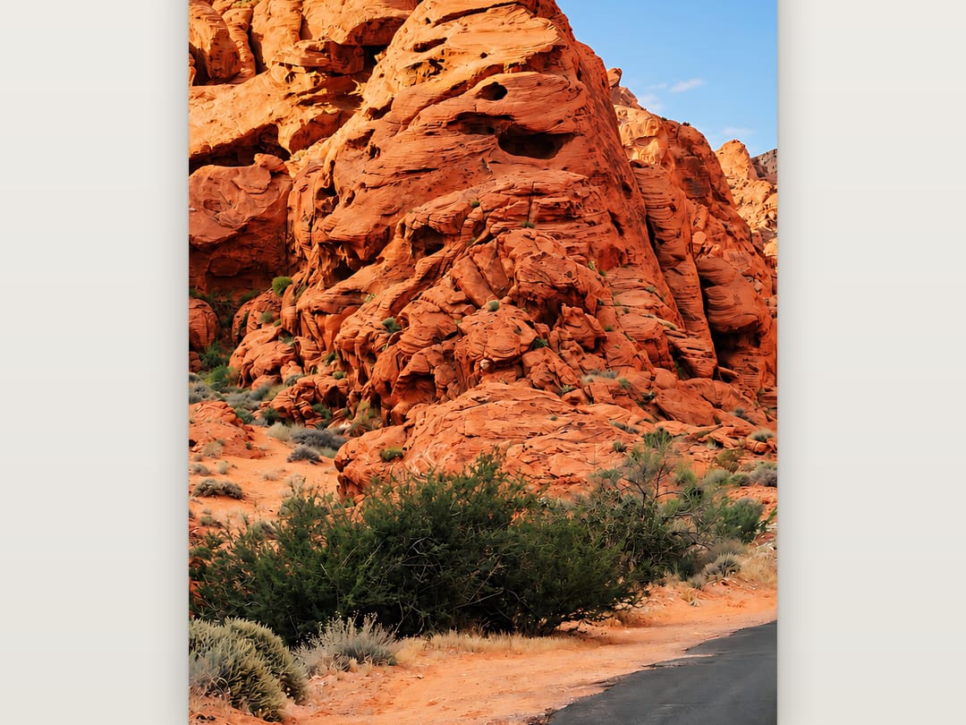 Sandstone Road Bend poster