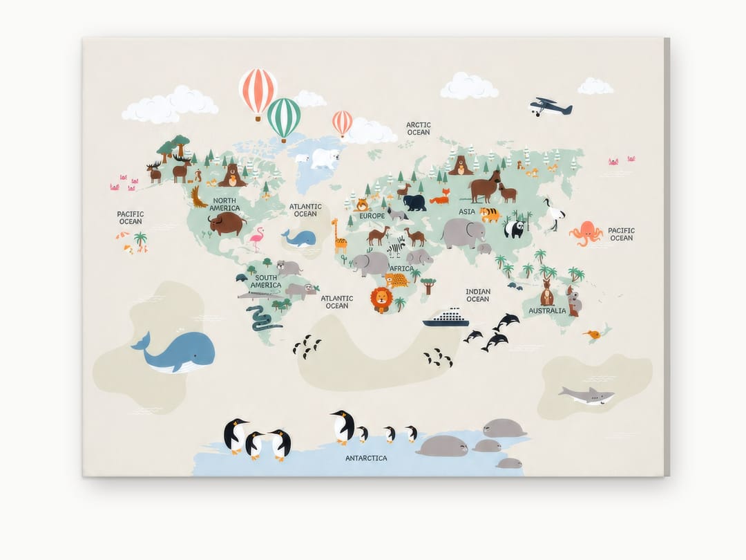 Hot Air Balloon Atlas canvas